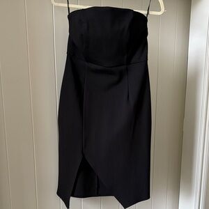 Lulu's Classic Black Strapless Dress